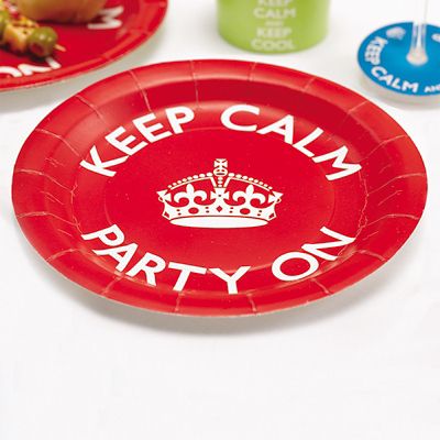 Celebrate Britain Keep Calm Paper Plates Pack of 8 image(2)