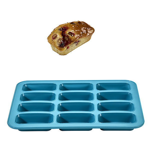 Reinforced Silicone 12-Cup Mini Loaf Cake Pan image(1)