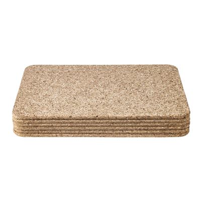 T&G Woodware Rectangular Cork Table Mats Set of 6 image(2)