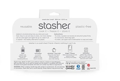 Stasher Reusable Food Storage Bag Clear - Small 293ml image(3)