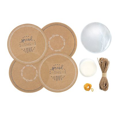 Jam Jar Covers & Wax Discs x24 Lakeland