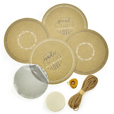 Jam Jar Covers and Wax Discs - Set of 24 - (Image 2)