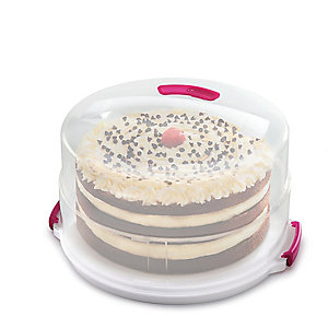 2 in 1 Height Adjustable Cake Carrier Caddy - Round Holds 30cm Cakes