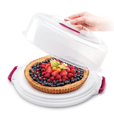 2 in 1 Height Adjustable Cake Carrier Caddy - Round Holds 30cm Cakes image(6)