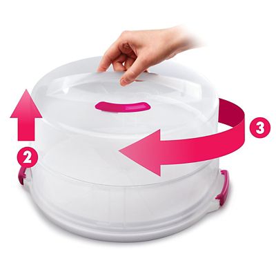 2 in 1 Height Adjustable Cake Carrier Caddy - Round Holds 30cm Cakes image(8)