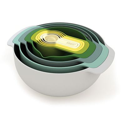 Joseph Joseph Nest 9 Plus Mixing Bowls Sieve And Spoon Set Opal image(1)