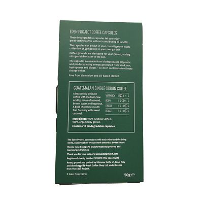 Eden Project Biodegradable Coffee Capsules Guatemalan – Pack of 10 - (Image 3)