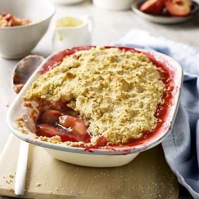 Mary Berry with Lakeland Cream and Green Enamel Oblong 26cm Pie Dish - (Image 2)