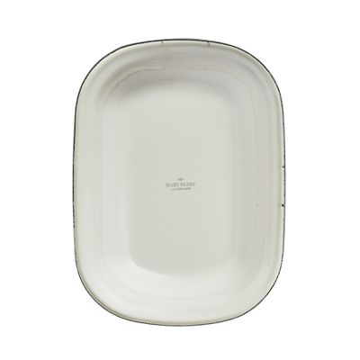 Mary Berry with Lakeland Cream and Green Enamel Oblong 26cm Pie Dish - (Image 3)