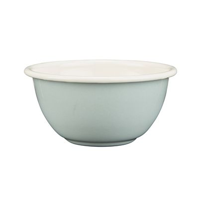 Mary Berry with Lakeland Cream and Green Enamel Pudding Basin 13cm