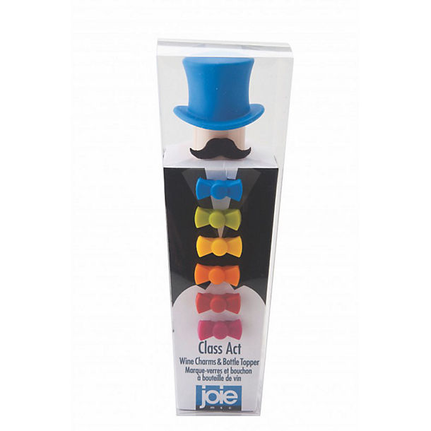 Joie Top Hat Bottle Topper and Bow Tie Wine Glass Charms image(1)