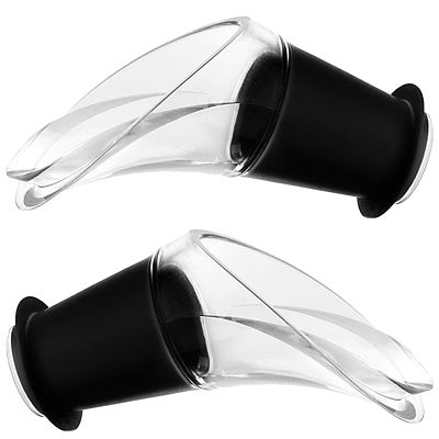 Vacu Vin Wine Server Crystal Black - Set of 2 image(1)