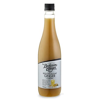 Buderim Reduced Sugar Ginger Cordial 750ml Lakeland