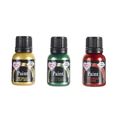 Rainbow Dust Edible Metallic Food Paint Colours - Set of 3 image(2)