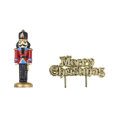 Nutcracker Resin Cake Topper and Christmas Motto image(1)