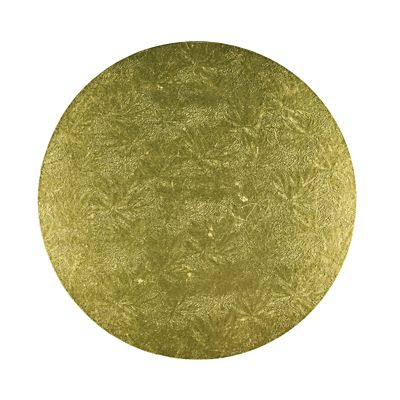 Gold, Red or Green Round Festive Cake Boards 25cm - Colours Vary image(3)