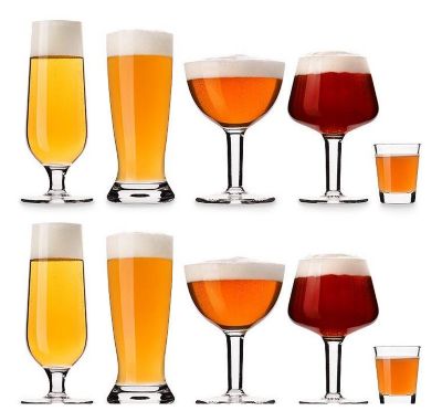 Vacu Vin Beer Tasting Glass Gift Set, 10 Glasses Lakeland