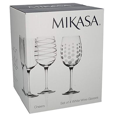 Mikasa Cheers Etched White Wine Glasses - Set of 4 image(7)