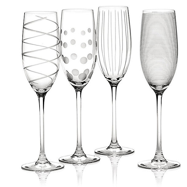 Mikasa Cheers Etched Champagne Flutes - Set of 4 image(1)