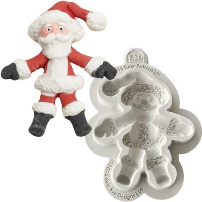 Sugar Buttons Father Christmas Silicone Mould image(1)
