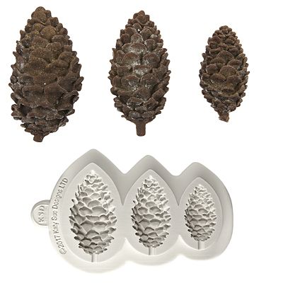 Katy Sue Designs Pine Cones Silicone Mould - (Image 1)