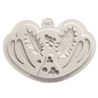 Katy Sue Designs Holly and Mistletoe Silicone Mould - (Image 4)