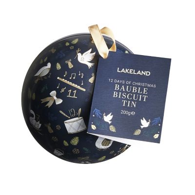 12 Days of Christmas Bauble Biscuit Tin 200g image(1)