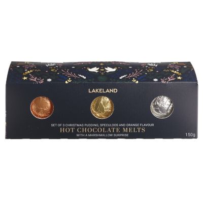 Hot Chocolate Melts Trio – Christmas Pudding, Speculoos and Orange 150g image(1)