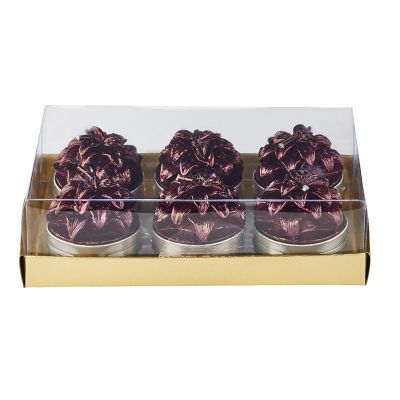 6 Lakeland Poinsettia Tealight Candles image(3)