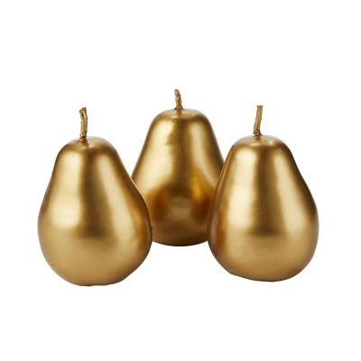 3 Small Pear Shaped Candles image(1)