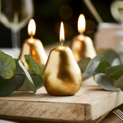 3 Small Pear Shaped Candles image(2)