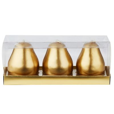 3 Small Pear Shaped Candles image(3)