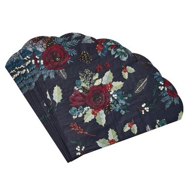 20 Winter Floral Napkins image(1)