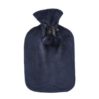 Navy Faux Fur Hot Water Bottle Lakeland