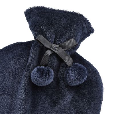 Navy Faux Fur Hot Water Bottle image(3)