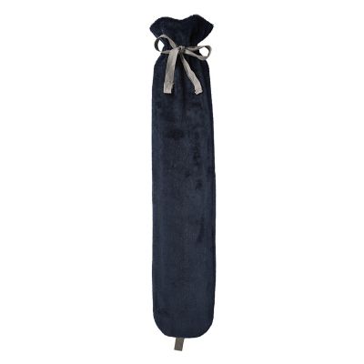 Navy Faux Fur Extra Long Hot Water Bottle image(3)