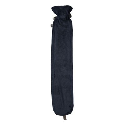 Navy Faux Fur Extra Long Hot Water Bottle image(4)