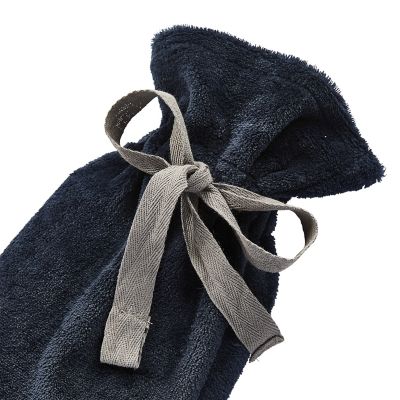 Navy Faux Fur Extra Long Hot Water Bottle image(5)