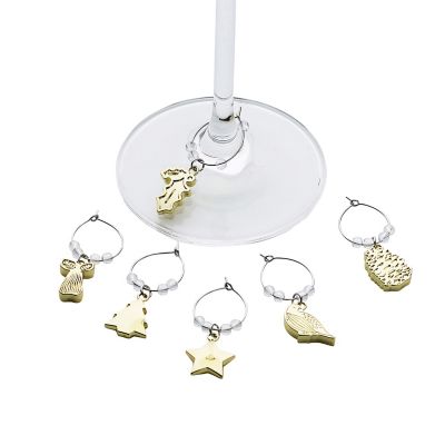 12 Days of Christmas Wine Charms Set of 6 image(4)