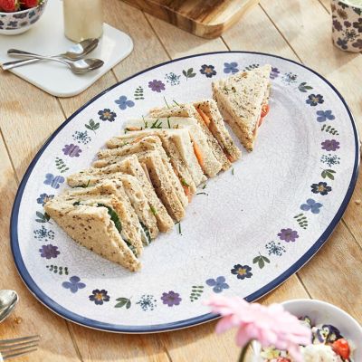 Lakeland Pressed Flowers Melamine Oval Platter image(4)