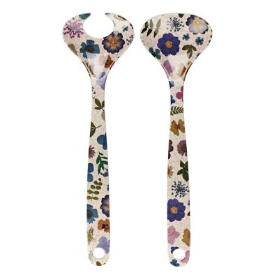 Lakeland Pressed Flowers Melamine Salad Servers Lakeland