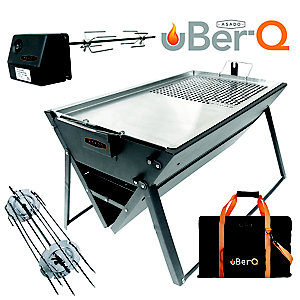 Asado uBer-Q Barbecue, Rotisserie, Grill plate and Carry Bag
