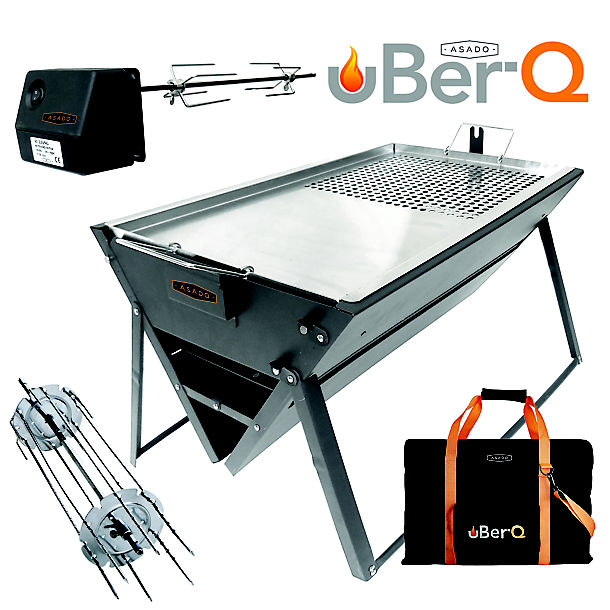 Asado uBer-Q Barbecue, Rotisserie, Grill plate and Carry Bag image(1)