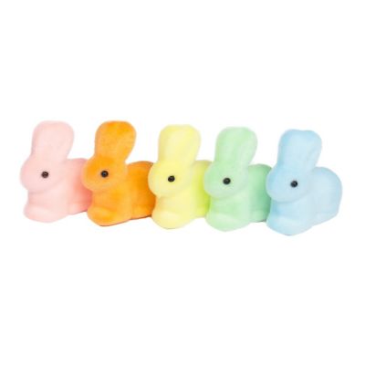 Talking Tables 5 Mini Flocked Rainbow Bunnies image(1)