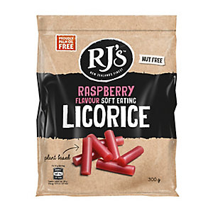 RJ’s Soft Eating Natural Raspberry Liquorice 300g