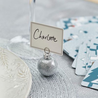 8 Talking Tables Silver Bauble Place Settings image(2)