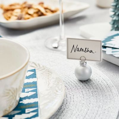 8 Talking Tables Silver Bauble Place Settings image(3)