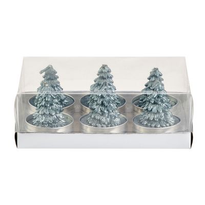 6 Mini Christmas Tree Candles image(5)