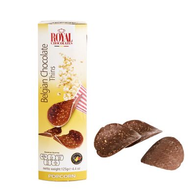 Popcorn Flavoured Belgian Milk Chocolate Thins  image(1)