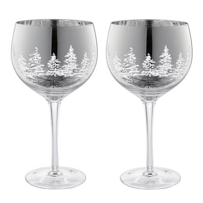 2 Lakeland Christmas Gin Glasses Lakeland